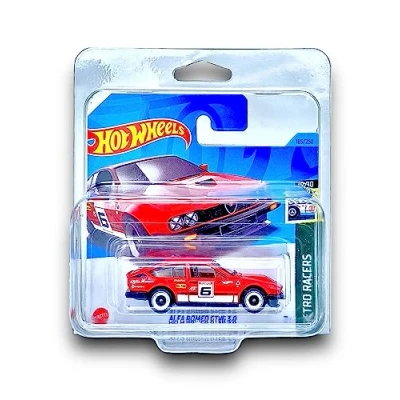 Image of Hot Wheels Alfa Romeo GTV6 3.0 (Red) 10/10 Retro Racers 2023 185/250 (Short Card) COMES IN A KLAS CAR KEEPER PROTECTIVE COLLECTORS CASE HKG48