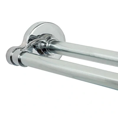 Image of Zenna Home 36602SS, NeverRust Aluminum Double Tension Shower Curtain Rod, 44 to 72 Inch, Chrome by ZPC Zenith Products Corporation