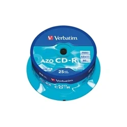 Image of Verbatim CD R 25Pk 48x 80Minute Super AZO Spindle