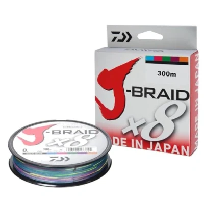 Image of Daiwa Jbraid 8 Braid 300, Colour Multicolour, Size 0.420 mm