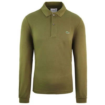 Image of Lacoste Classic Fit Mens Khaki Polo Shirt Cotton Size X Small