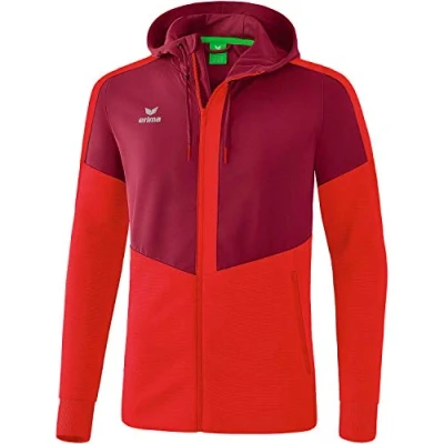 Image of Erima Squad Training Jacket with Hood Bordeaux/Red, 164