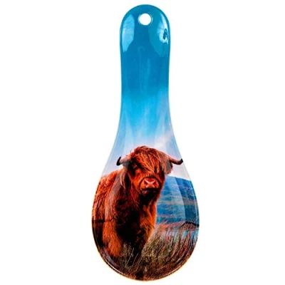 Image of The Leonardo Collection LP93752A Highland Cow Spoon Rest, Melamine
