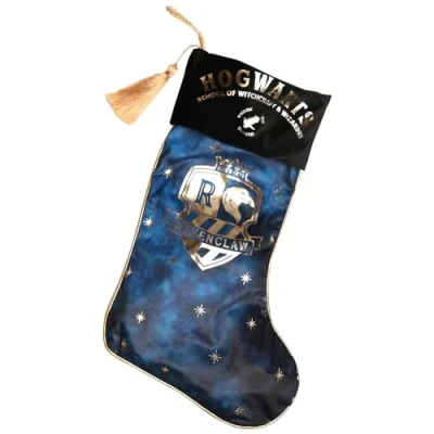Image of Widdop Harry Potter Alumni Ravenclaw Christmas Stocking For Presents 55cm Xmas Gifts Hanging Kids Gift Blue
