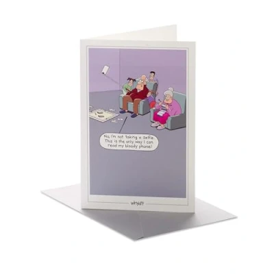 Image of UK Greetings Birthday Card for Him/Her/Friend Funny Selfie Design