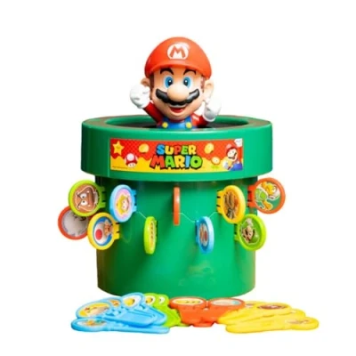 Image of Tomy Pop Up Super Mario Family &amp; Preschool Kids Board Game, 2 4 Players, Suitable For Boys Girls Aged 4+