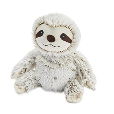Image of Warmies Marshmallow Sloth Plush Junior Size, Fully Microwavable and Weighted Cuddly Toy for Anxiety, Chill in The Freezer or Heat Microwave, Soft Pad