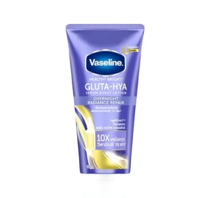 Image of Vaseline Healthy Bright Gluta Hya Serum Burst Lotion Overnight Radiance Repair 300Ml.