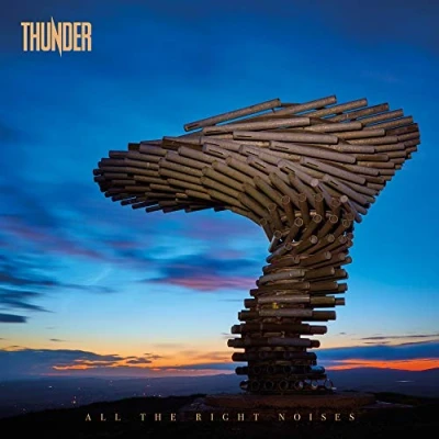 Image of Thunder All The Right Noises Blue &amp; Orange Galaxy vinyl Sealed 2021 UK 2 LP set BMGCAT465CDLP