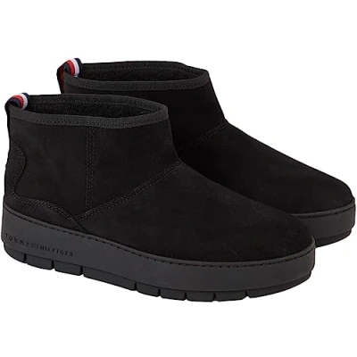 Image of Tommy Hilfiger COOL Platform ankle boots, Women&#039;s, Size: 5, Black Suede