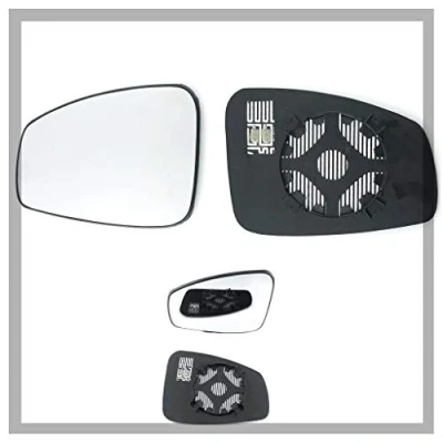 Image of Fits Renault Megane, For 2008 to 2015 Heated Base Convex Wing Mirror LEFT HAND (UK Passenger Side)