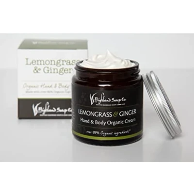 Image of The Highland Soap Company Lemongrass &amp; Ginger Hand Body Cream 120ml
