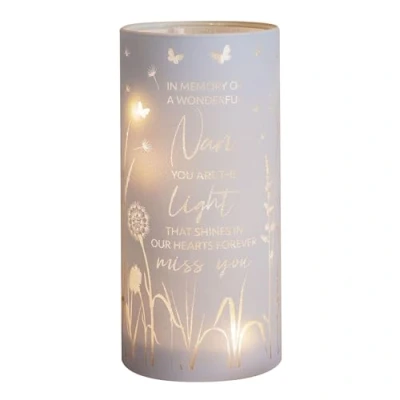 Image of Widdop Thoughts of You LED Memorial Tube Light Nan Commemorative Present Memory Sentimental Message