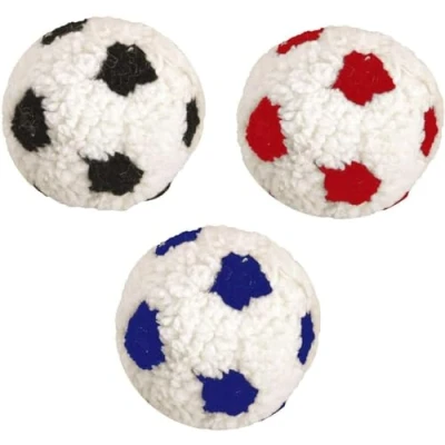 Image of WUNDAPETS 1X BERBER 23CM LARGE SOFT PLUSH DOG PUPPY COMFORT WORLD CUP FOOTBALL TOY