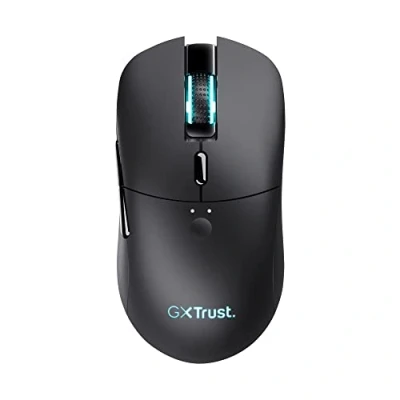 Image of Trust Gaming GXT 980 Redex Rechargeable Wireless Mouse, 200 10.000 DPI, Low Latency, RGB 6 Programmable Buttons, Storable USB Dongle, Computer Mouse for PC, Laptop, Windows Black