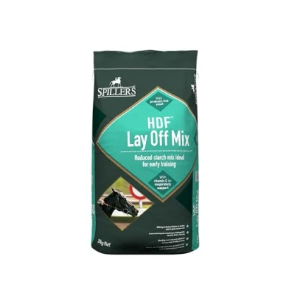 Image of SPILLERS HDF Lay Off Mix Horse Feed, 20KG Reduced Starch Food Low Energy Cubes Ideal for Early Training Suitable Racehorses &amp; Performance Horses