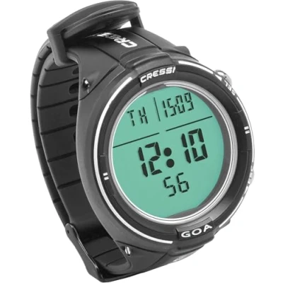 Image of Cressi Unisex Adult Goa Diving Watch/computer Black/White, Uni