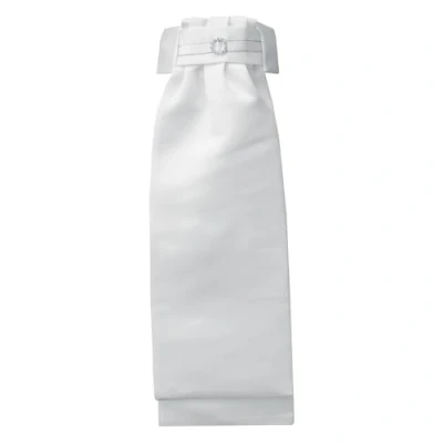 Image of Equetech Deluxe Ready Tied Stocks White/Circle Diamante