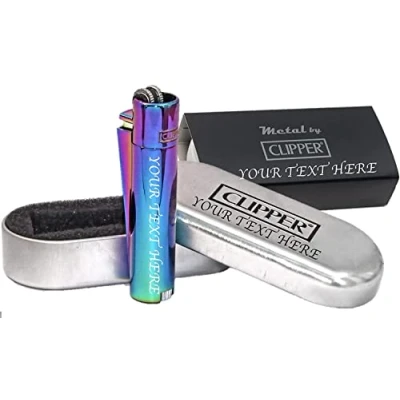 Image of Defence Limited Edition Clipper Lighter Deep Engraved Personalised Metal Rainbow Engraving Included for Birthdays, Anniversaries, Weddings and Valentines (1)