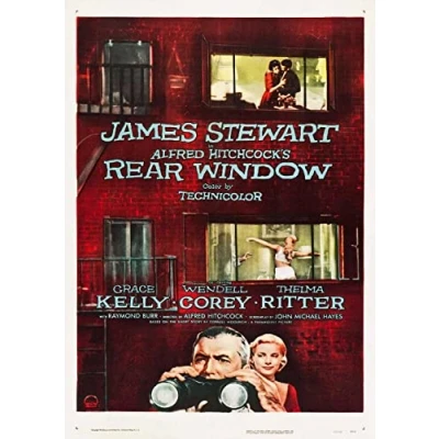 Image of OMG Printing Alfred Hitchcock Rear Window James Stewart Poster/Print/Picture Satin Photo Paper A4 210mm x 297mm