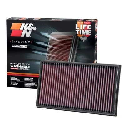 Image of K&amp;N Motorluftfilter 33 3005: Hochleistung, Abwaschbar, Ersatzfilter, Erhöhte Leistung, Lebenslange Garantie 2012 2024 (Golf, Tiguan, Passat, Polo, A3, Q2, S3, TT, Ateca, Leon, Laroq, Octavia)
