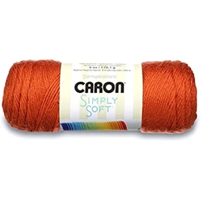 Image of Caron Simply Soft Acrylic Aran Knitting Wool Yarn 170g 9765 Pumpkin