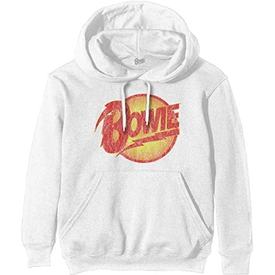 Image of David Bowie Hoodie S Vintage Diamond Dogs Logo White