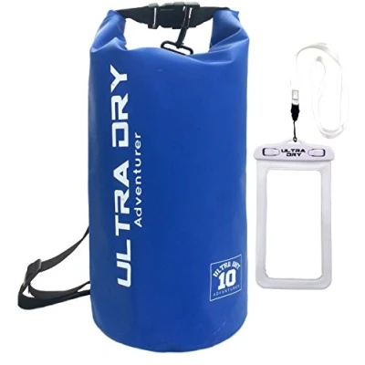 Image of Premium Waterproof Bag, Sack with phone dry bag and long adjustable Shoulder Strap Included, Perfect for Kayaking/Boating/Canoeing/Fishing/Rafting/Swimming/Camping/Snowboarding (blue, 5 L)