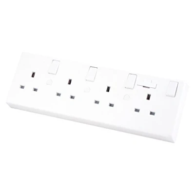 Image of 4 Way Switched Fused 13 Amp Converter Socket 1 or 2 Gang Sockets to