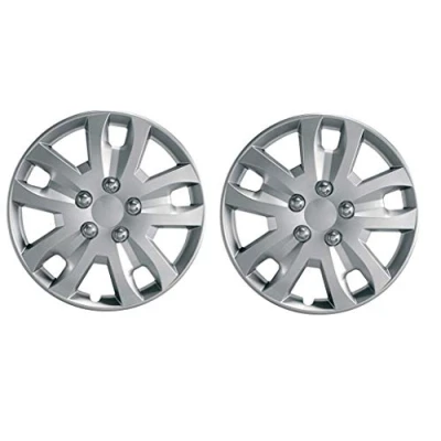 Image of UKB4C Pair Of Silver 13&quot; Universal Caravan Wheel Trims Hub Caps