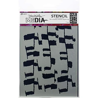 Image of Dina Wakley Media MDS63162 Stencil, Opaque, Large