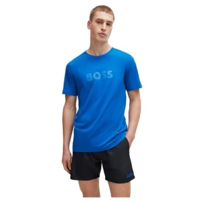 Image of BOSS Men&#039;s RN Beach_T_Shirt, Medium Blue423, S