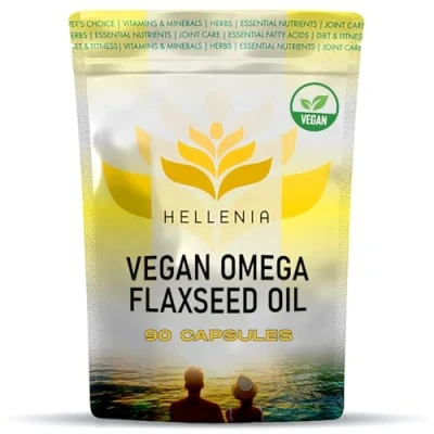 Image of Flaxseed Oil 1000mg Vegan Omega 90 Softgel Capsules