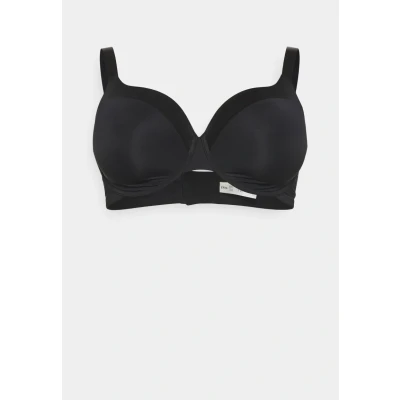 Image of Lindex BRA Dahlia MATT Shiny PLUS Underwired bra, Women&#039;s, Size: 40DD, Black