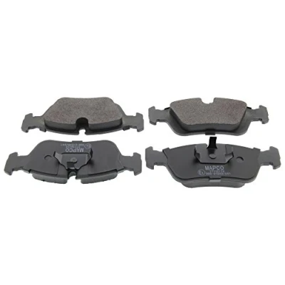 Image of 34111160356, 34111160532, 34111161437, 34111161445, 34111163850 Brake pad set MAPCO 6417 Front Axle prepared for wear indicator with anti squeak plate