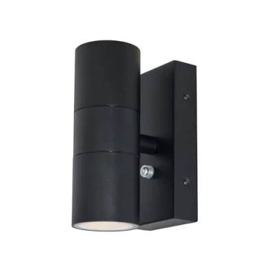 Image of LITECRAFT Kenn 2 Light Outdoor Up and Down Wall with Photocell Sensor (Black)