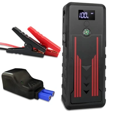 Image of Battery Jump Starter for Car, 12V 1000A Portable Booster with USB C Smart Port, Compass, LCD Screen, LED Light, Travel Case (Up to 7.2L Gasoline 5.5L Diesel Engines)