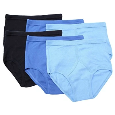 Image of undercover lingerie Mens Cotton Y Fronts 6 Pack Blues XL