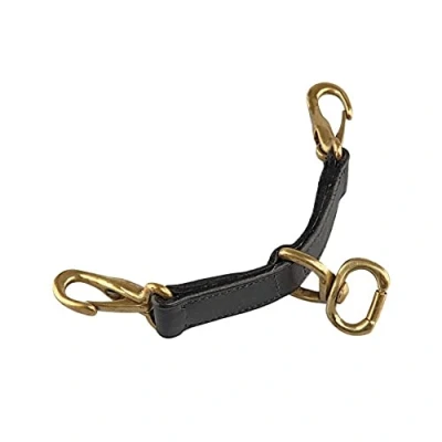 Image of Shires Blenheim Leather Newmarket Attachment Black Small