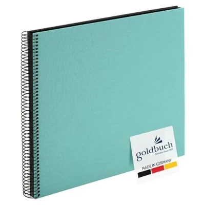 Image of Goldbuch spiral album BELLA VISTA, 35 x 30 cm 40 Black Sheets Aqua 25507
