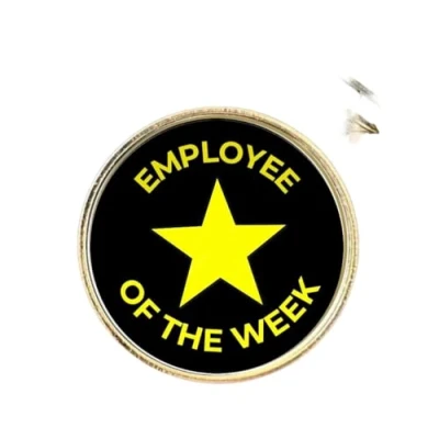 Image of Employee Of The Week 26mm Metal Lapel Pin Badge