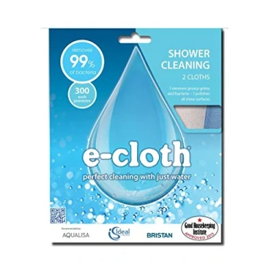 Image of E Cloth Shower Pack Cleaning Cloths of 2 Removes Grease Dirt &amp; Bacteria