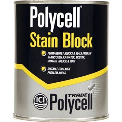 Image of POLYCELL STAIN BLOCK PERMANENTLY BLOCKS &amp; SEALS STAINS LIKE GREASE 2.5L