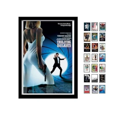 Image of iPosters James Bond The Living Daylights One Sheet A3 Framed Print,16 x 12 inches