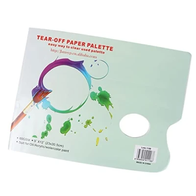 Image of A4 Tear Off Palette, 35 Sheets Disposable Palette Sheets, 9&quot;x12&quot;, Artist Pallette Paper Pad for Oil Acrylic Watercolor Painting