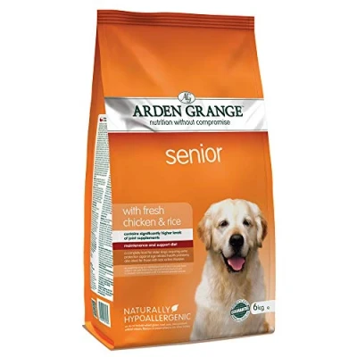 Image of Arden Grange Senior Dry Dog Food with Fresh Chicken and Rice, 6 kg