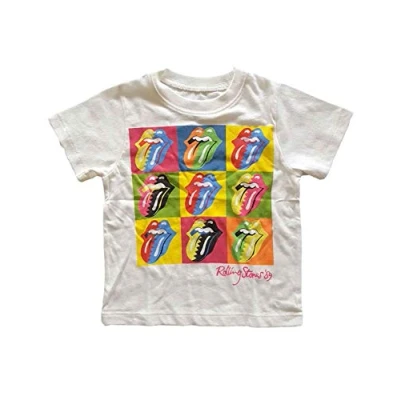 Image of The Rolling Stones Toddler T Shirt Two Tone Tongues Official 12 Months to 5 yrs Mois Black