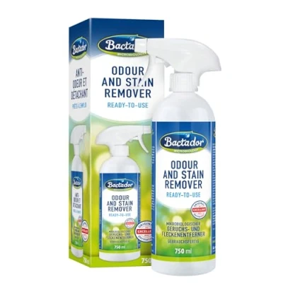 Image of Bactador Odour and Stain Remover Spray 750ml Biological enzyme cleaner as a ready to use solution against sweat, cat urine, dog animal odors For household, car &amp; environment
