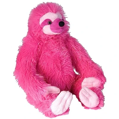 Image of Wild Republic 30 cm Cuddlekins 3 Toed Sloth Plush Toy (Pink)