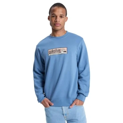 Image of Quiksilver Fleece top GRAPHIC MIX CREW Men Blue L